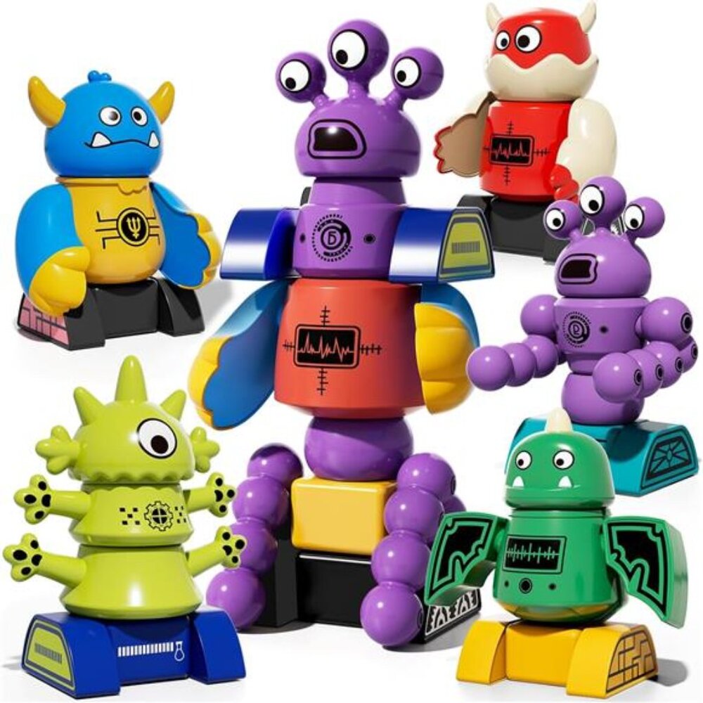 Magnet Robot Toy for Kids 3-5 Years Old - Monster Magnet Toys Stacking Transform